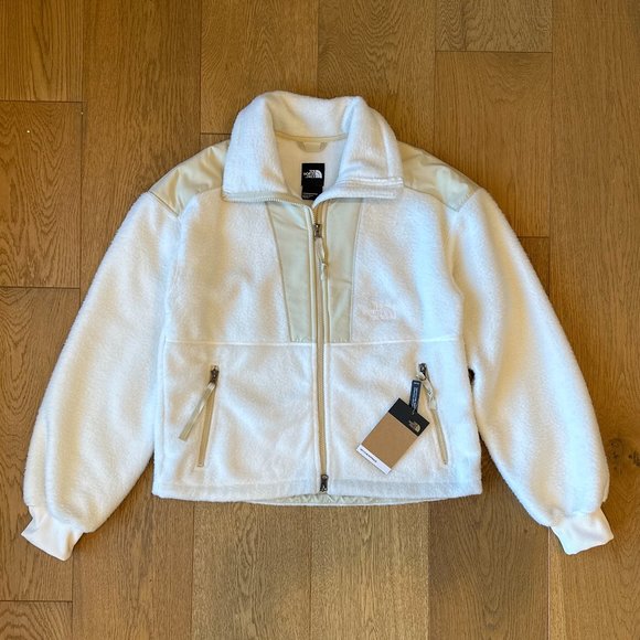 The North Face Sherpa Denali Fleece Zip-Up Funnel Neck Jacket (Gardenia White) - Picture 10 of 16